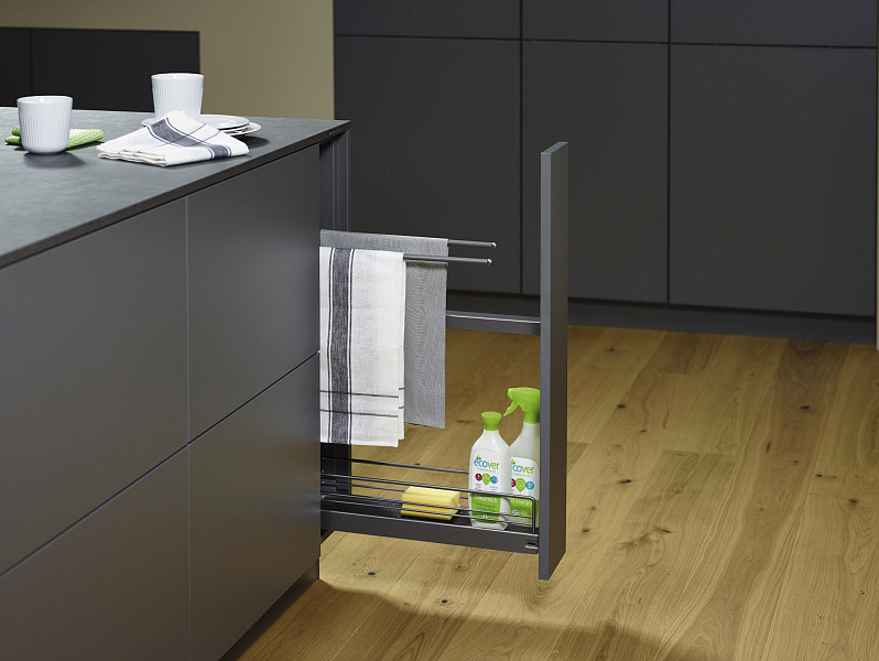 Бутылочница для полотенец 150 мм 3D Арена СТИЛЬ цвет АНТРАЦИТ Kessebohmer | официальный магазин